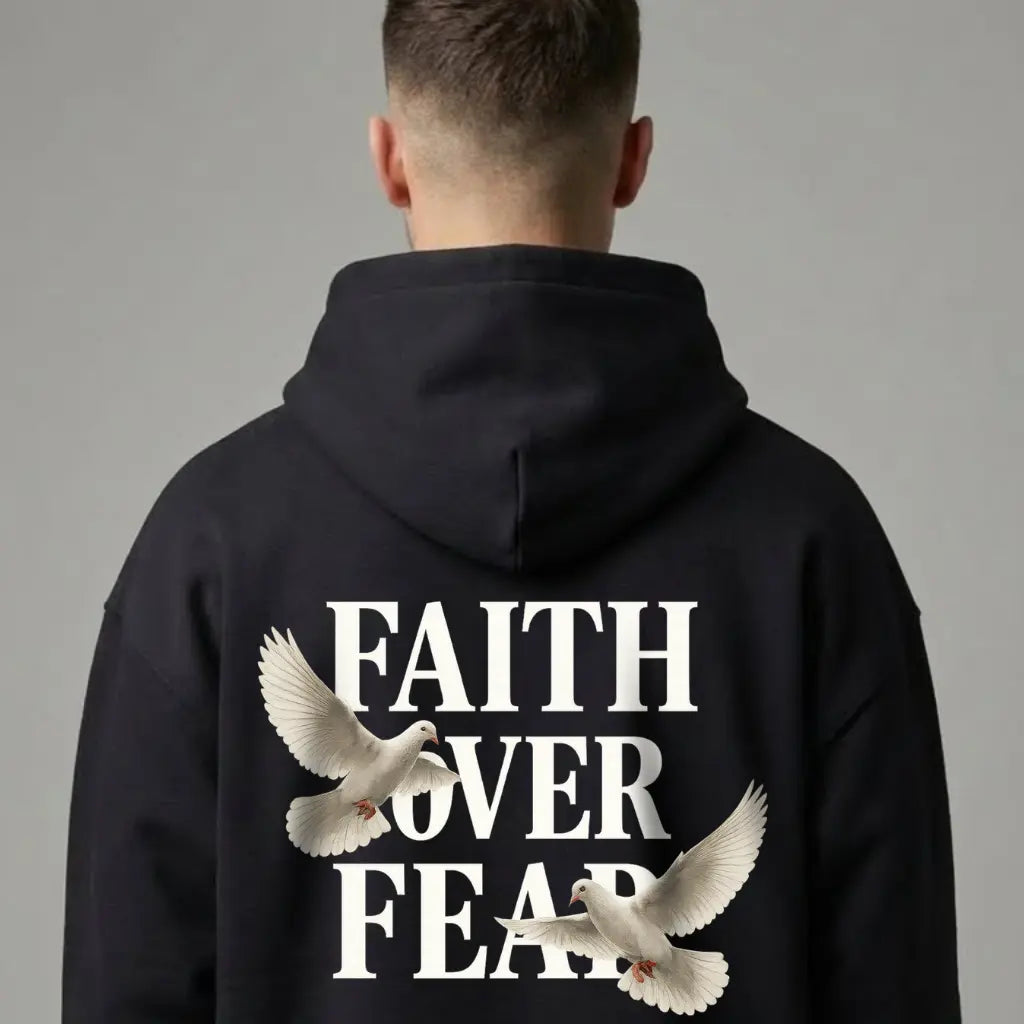 Faith Over Fear Oversize Hoodie Printegy