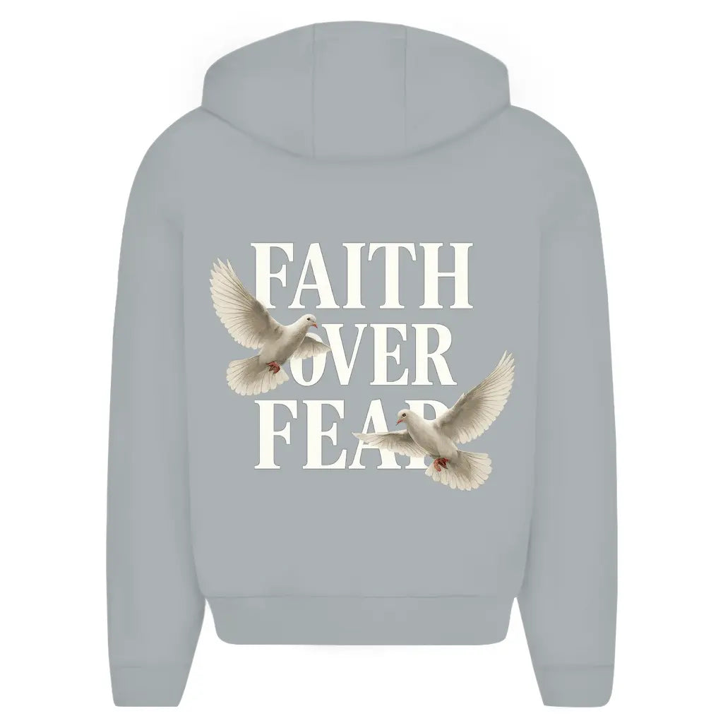 Faith Over Fear Oversize Zipper Hoodie Printegy